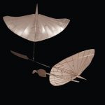 Stefan Radu Cretu - Fly-ray, 2010, balsa wood & garbage bag, 13 x 75 x 65