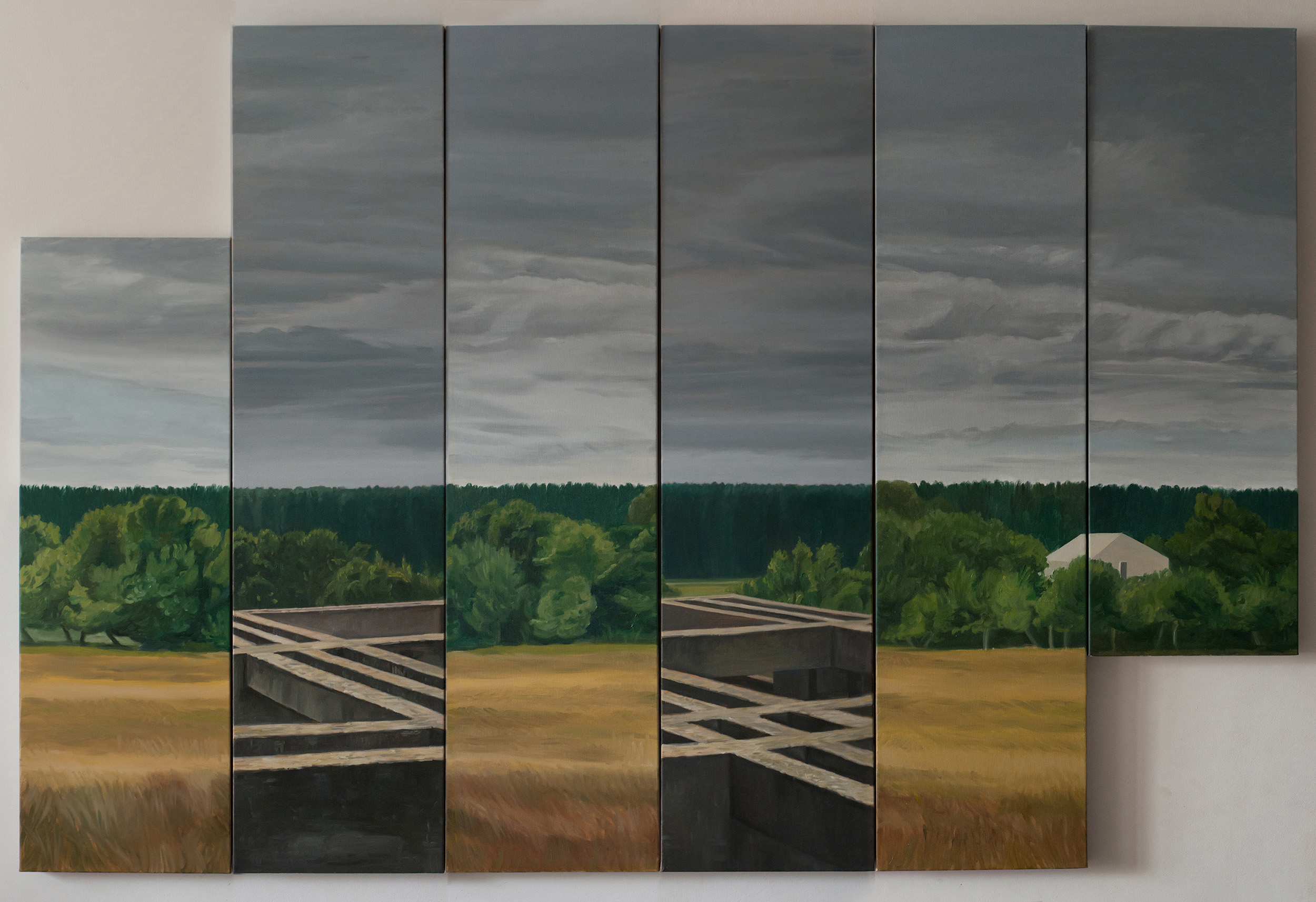 Maria M. Bordeanu - The Field v2, 2018, oil on canvas, 120 x 180 cm