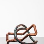 Simon Iurino - “untitled”, 2019, glaze and silkscreen on stoneware, copper, 45x35x20 cm